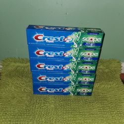 5 Crest Toothpaste Scope Outlast 5.4oz
