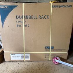 precor icarian Dumbell Rack-10 pair (NEW) boxed experience titanium