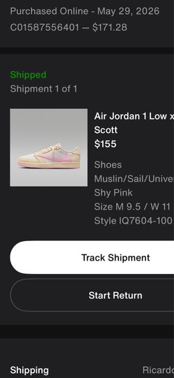 Jordan 1 Low Travis Scott  Shypink