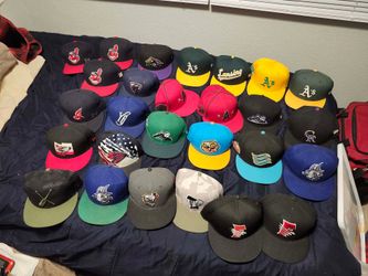 Official major and minor league baseball game used and new hats