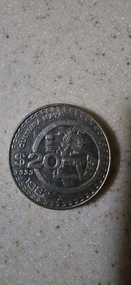 20 PESOS CULTURA MAYA  ,$5