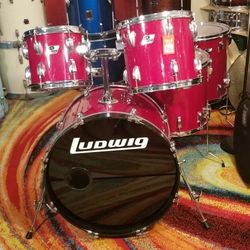 Vintage Ludwig Drum Set  Maple shells 