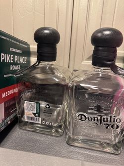 Don Julio 70 empty bottles