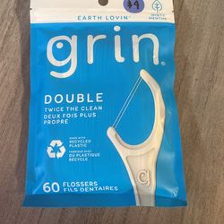 grin Double Flossers 60 Count/ Pack Of 6 Toothbrush $4 Each