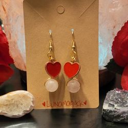 Rose Quartz Valentine's Earrings ♥