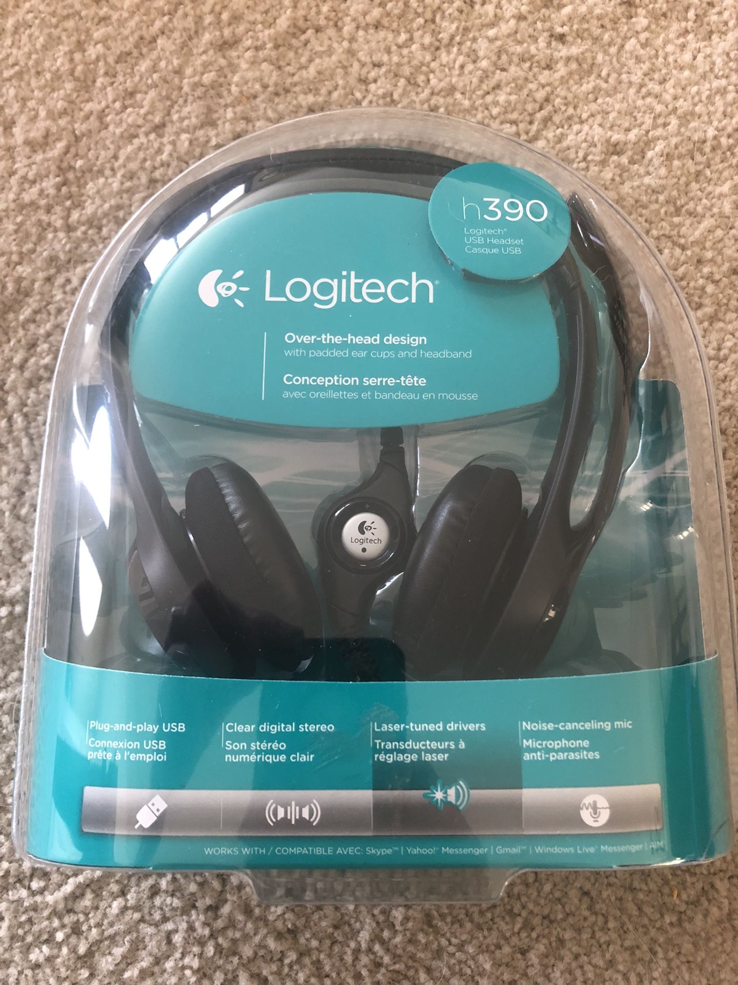 Logitech h390 USB Headset - New