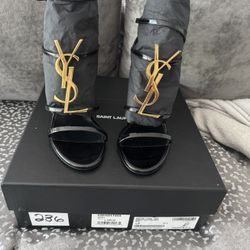 Black YSL Heels 