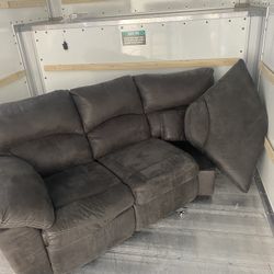 Ashley Sectional With Two Recliners And Storage