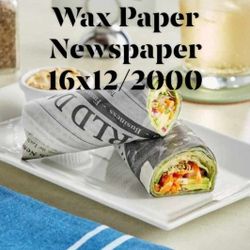 WAX PAPER NEWSPAPER PRINT