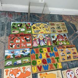 Puzzles & Puzzle Holder 