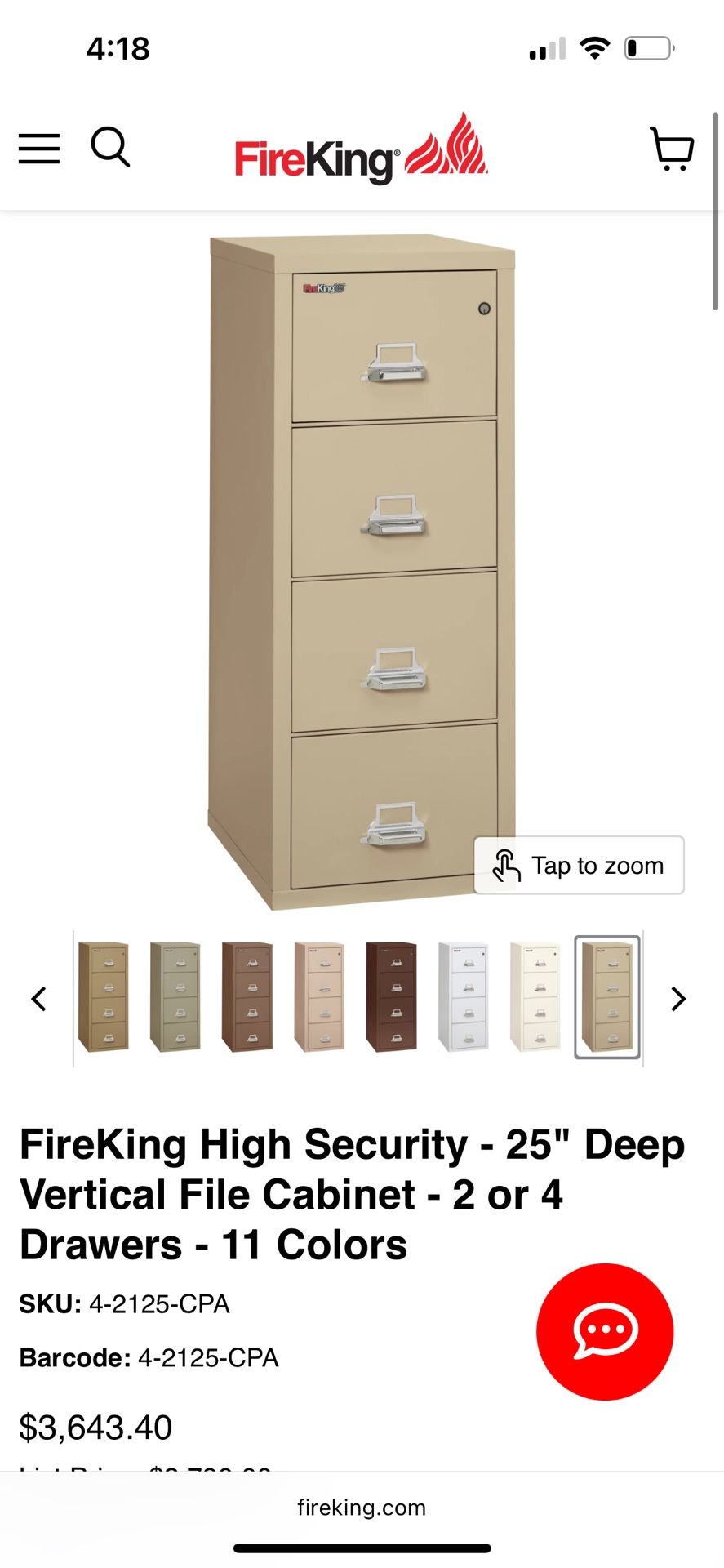 Fireproof Safe File Cabinet