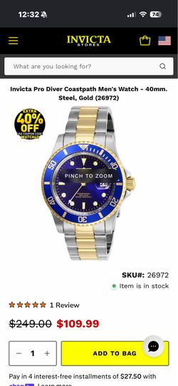 Invicta Pro Diver Coastpath Men's Watch