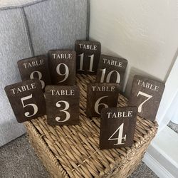 Wedding Table Numbers
