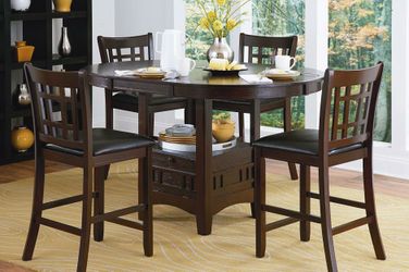 New 5pc counter height dining room table set tax included