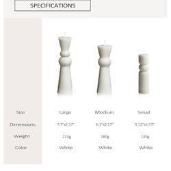 Soy Wax Pillar, Kendall 3 pcs Set