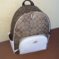 Large Court Backpack In Signature Canvas
