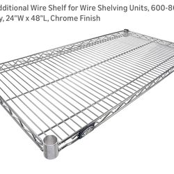 Wire Shelf 24” x 48” Chrome Finish Brand New