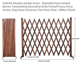 CHALKE Expandable Wooden Garden Fence