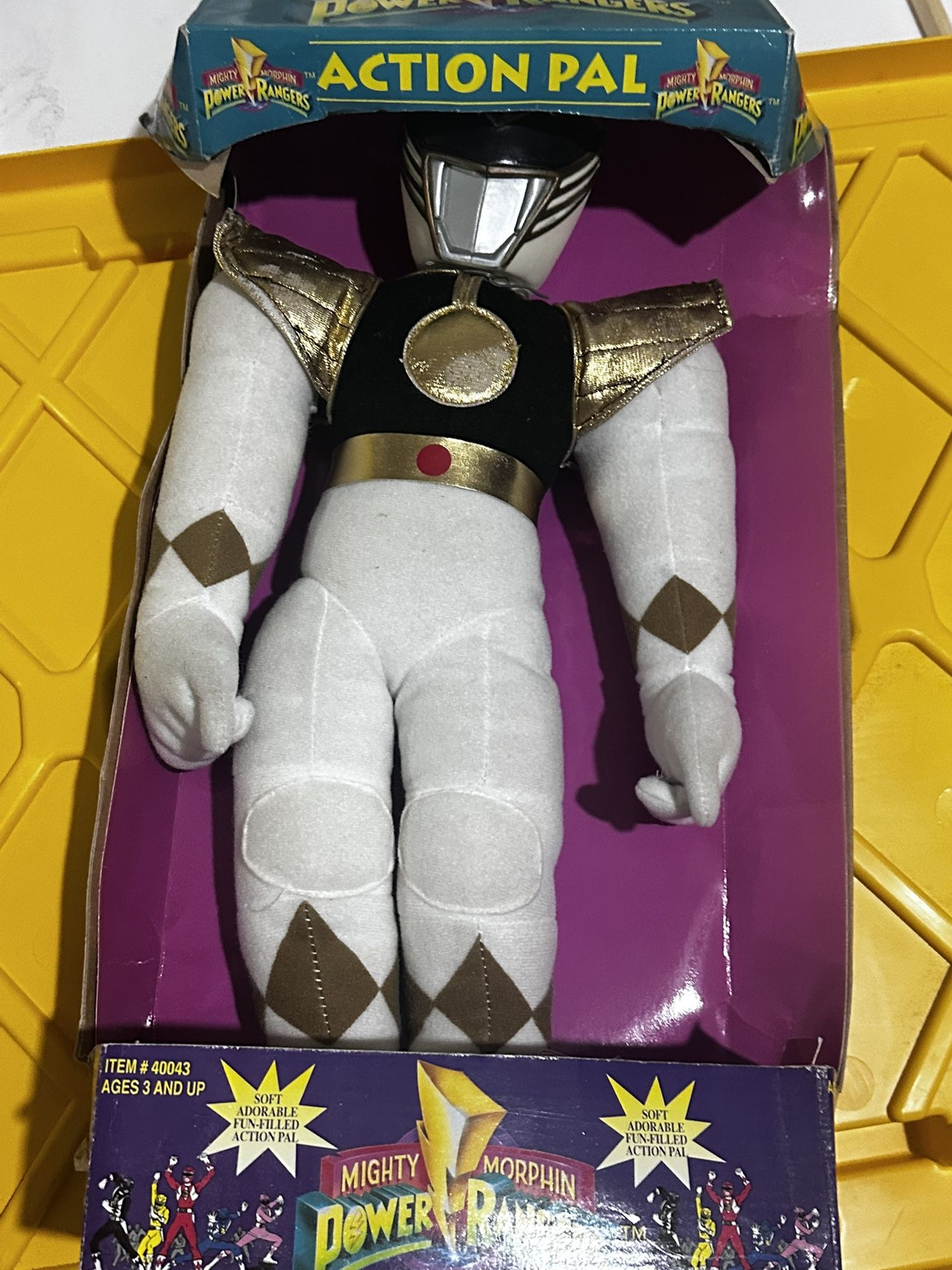 1995 Mighty Morphin White Power Ranger Action Pal Plush