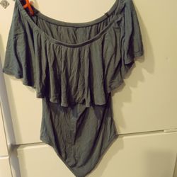 Off the shoulder baby doll onesie for women