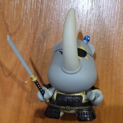 Kidrobot Dunny 2011 Gold Life - Samurai Hicks with Bluebird Huck Gee