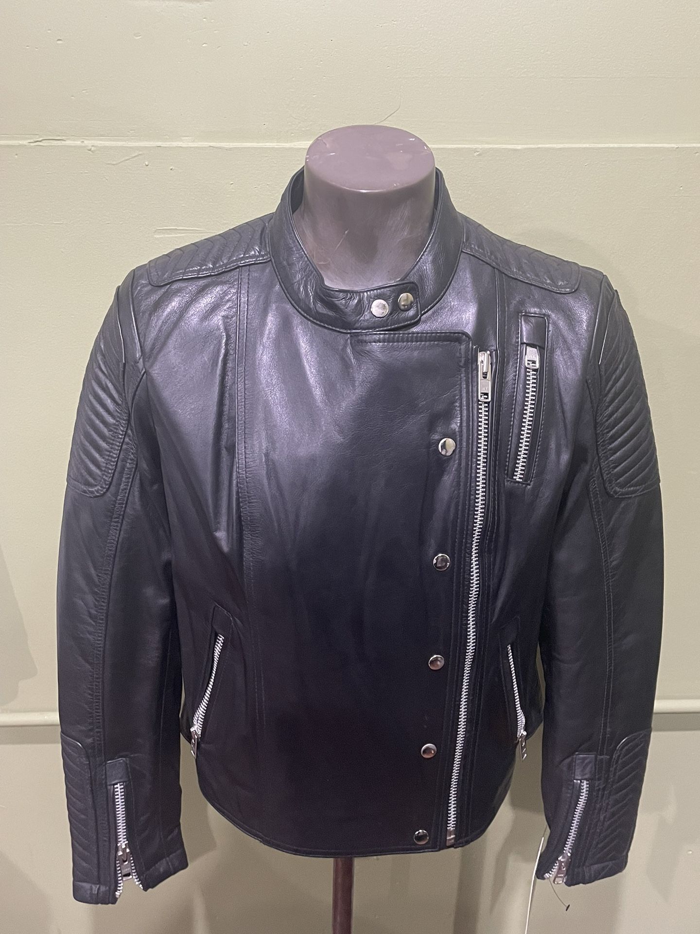 Women Jacket Lambskin Black Biker Modern Fit