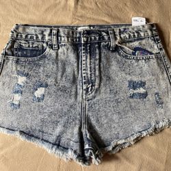 Distressed Denim Shorts New Size 30 High Waist