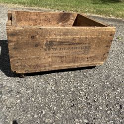Vintage New Departure Ball Bearing Crate with Castors – Industrial Decor