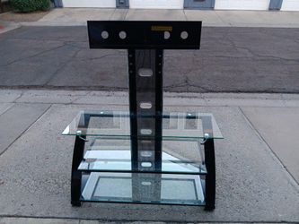 TV stand w/glass shelves (2)