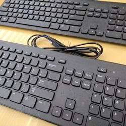5 x Dell USB cable WIRED keyboards in fair condition