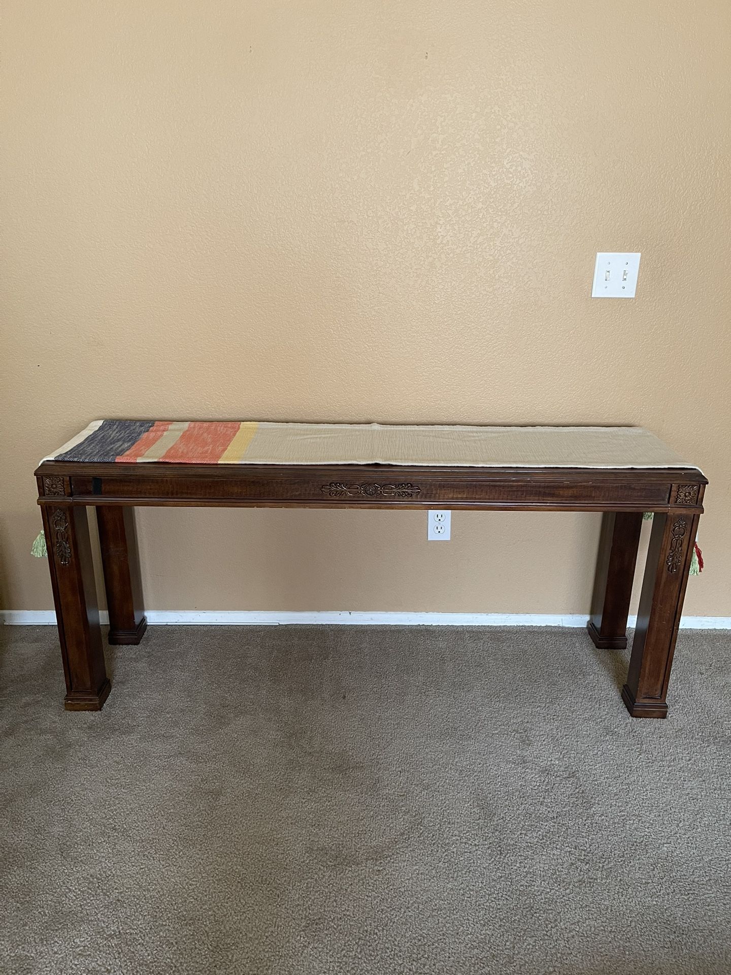 Carved Console Table. Heavy And Strong. OBO