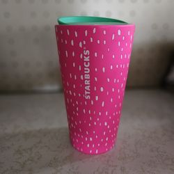 Starbucks Glass Hot Pink Tumbler/ New