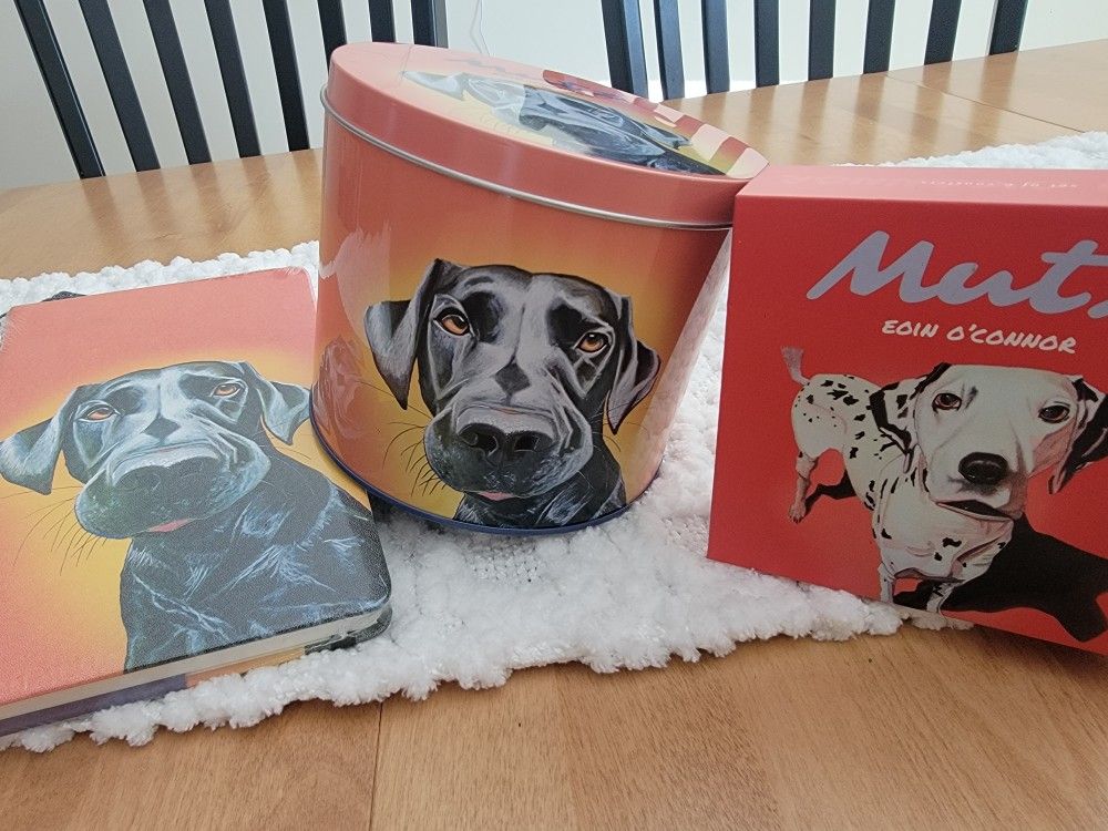 Dog Theme Coasters, Tin Box, Notebbok