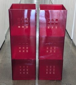 25x IKEA Lekman clear red Kallax & Expedit organizer cube drawers