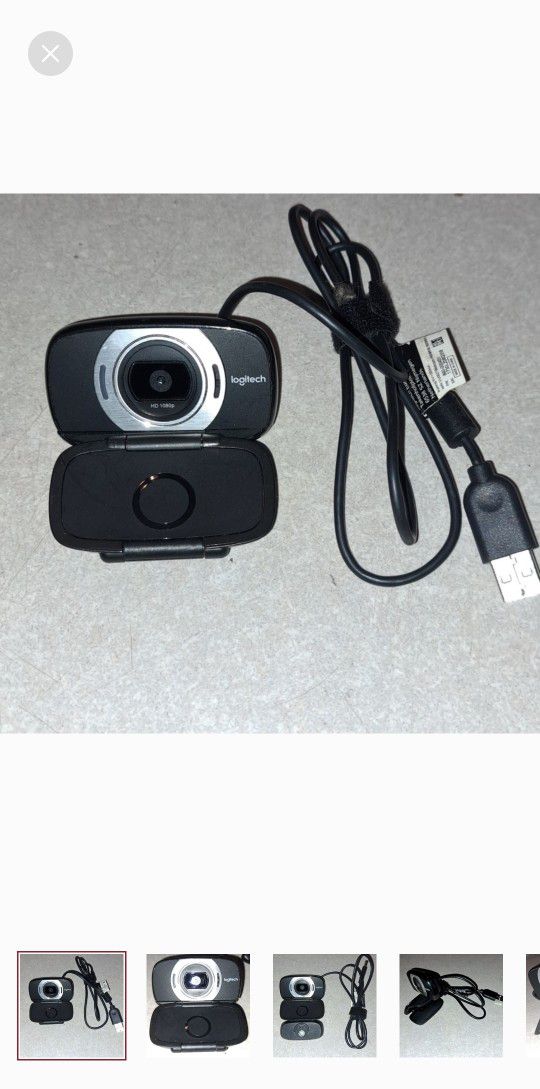 Logitech V-U0027 HD 1080P USB Webcam  Black