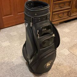 Black Leather Club Glove Golf Bag