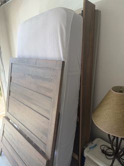 Twin bed with mattress