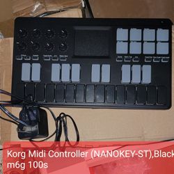 Korg Midi Controller (NANOKEY-ST),Black m6g 100s