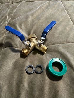 Brass hose splitter three-quarter inch GHT