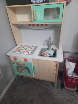 B. Toys Wooden Play Kitchen Set