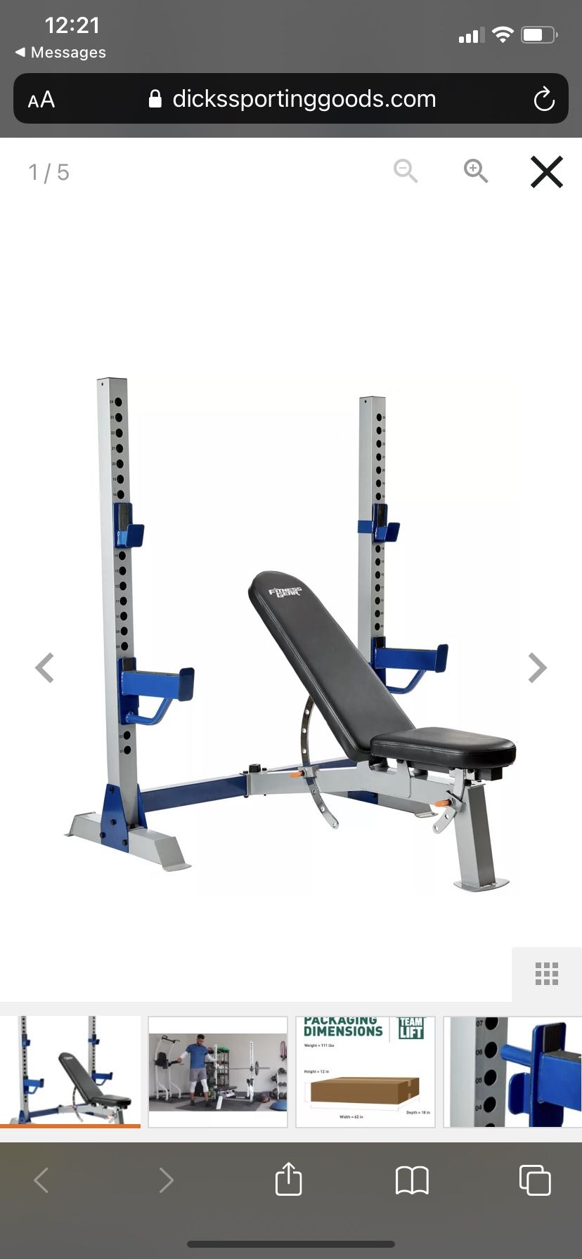 Fitness Gear Pro Olympic Weight Bench