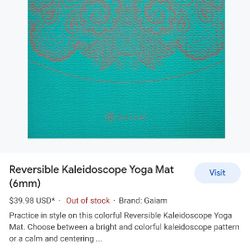 Reversible Kaleidoscope Yoga Mat