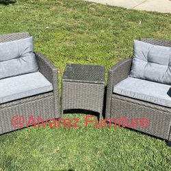 3pc Patio Furniture Outdoor Set