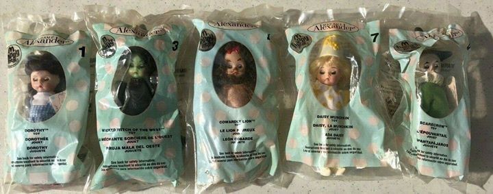 Madame Alexander Dolls - Wizard Of Oz - Happy Meal Toys - Set Of 5