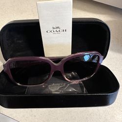 Coach Eggplant rose Sunglasses NEW