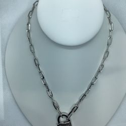 Gold Lock Style Necklace