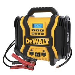 DEWALT DXAEPS14 2000 Peak Battery Amp 12V Automotive Battery Booster Jump Starter/Power Station with 120 PSI Compressor, 500W AC Power Inverter, and 1