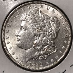 1890 Morgan Silver Dollar AU Cond. About-Unc. 1890 P $1 Silver Coin Morgans AU+