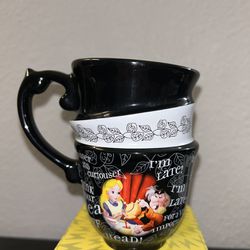 Authentic Original Disney Parks Alice in Wonderland DRINK ME Mug Triple Stacked