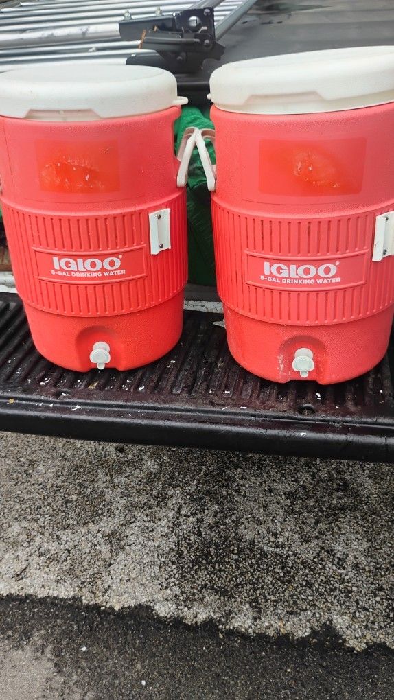 Two 5 Gallon Igloo Water Coolers